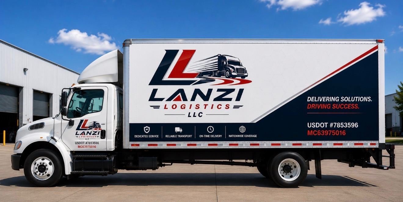 Lanzi Logistics box truck delivery service